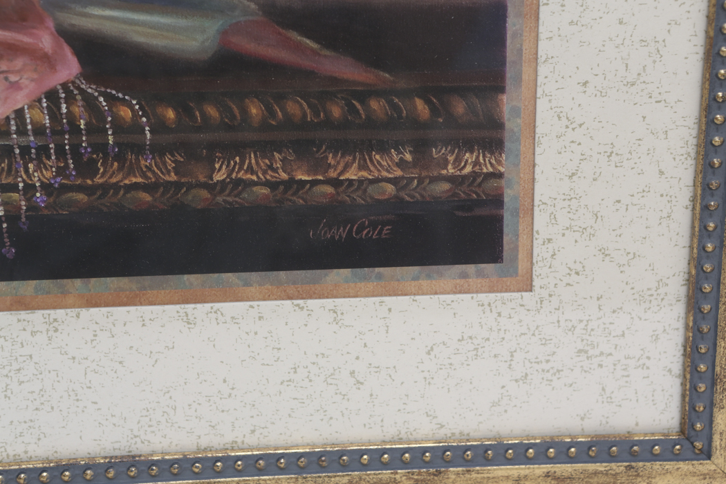 Framed Floral Print After Joan Cole