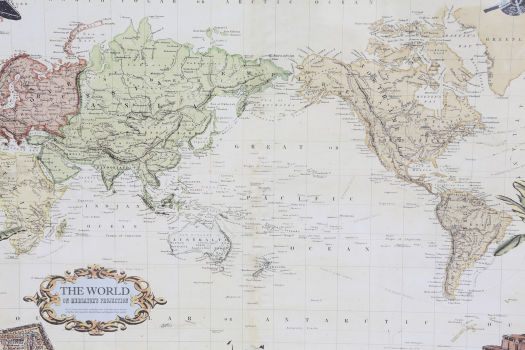 Framed Print of a Map of the World