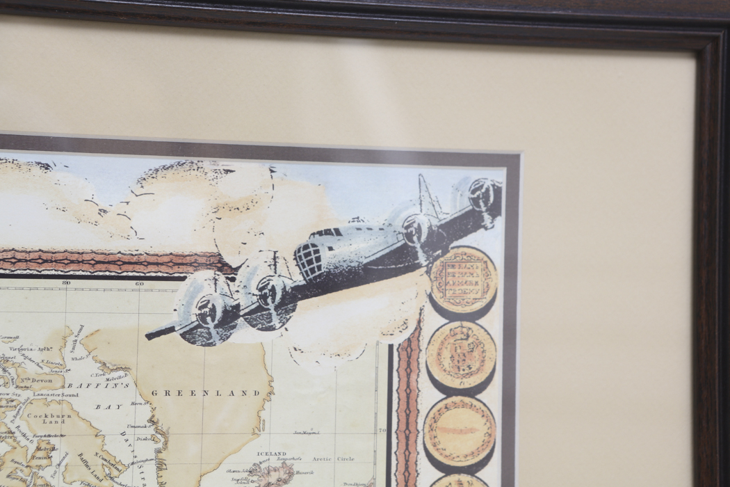 Framed Print of a Map of the World