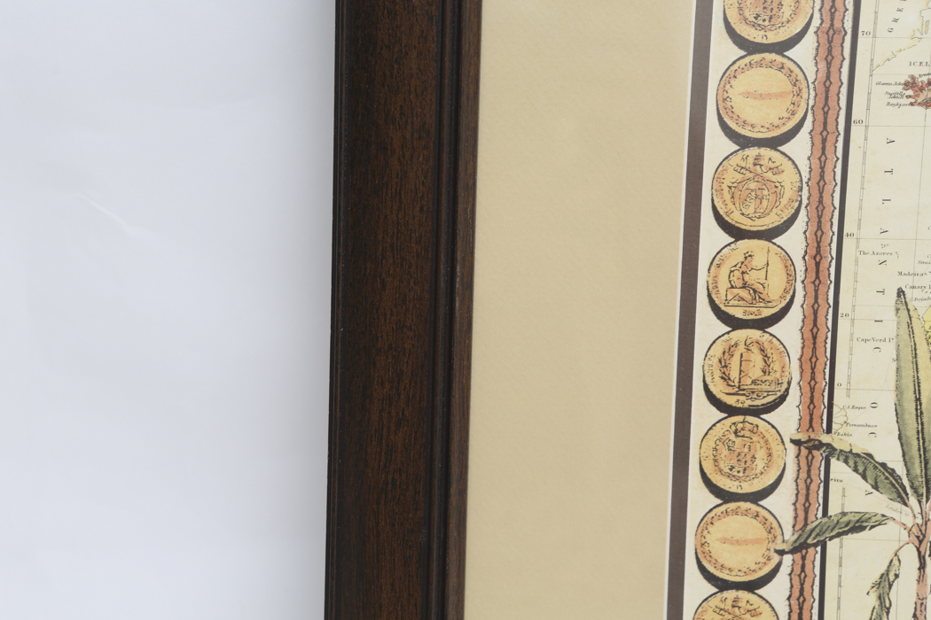 Framed Print of a Map of the World