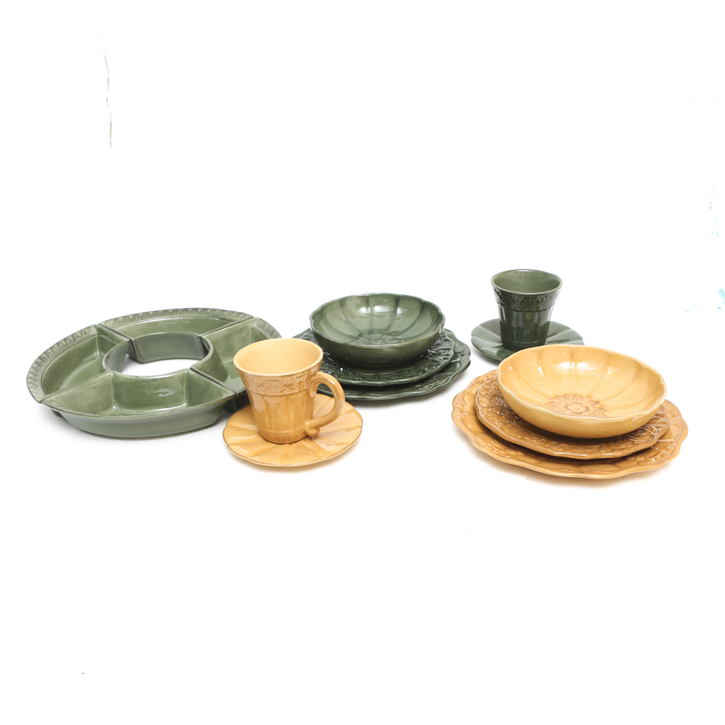 Set of Better Homes and Garden Collection Stoneware Dishes
