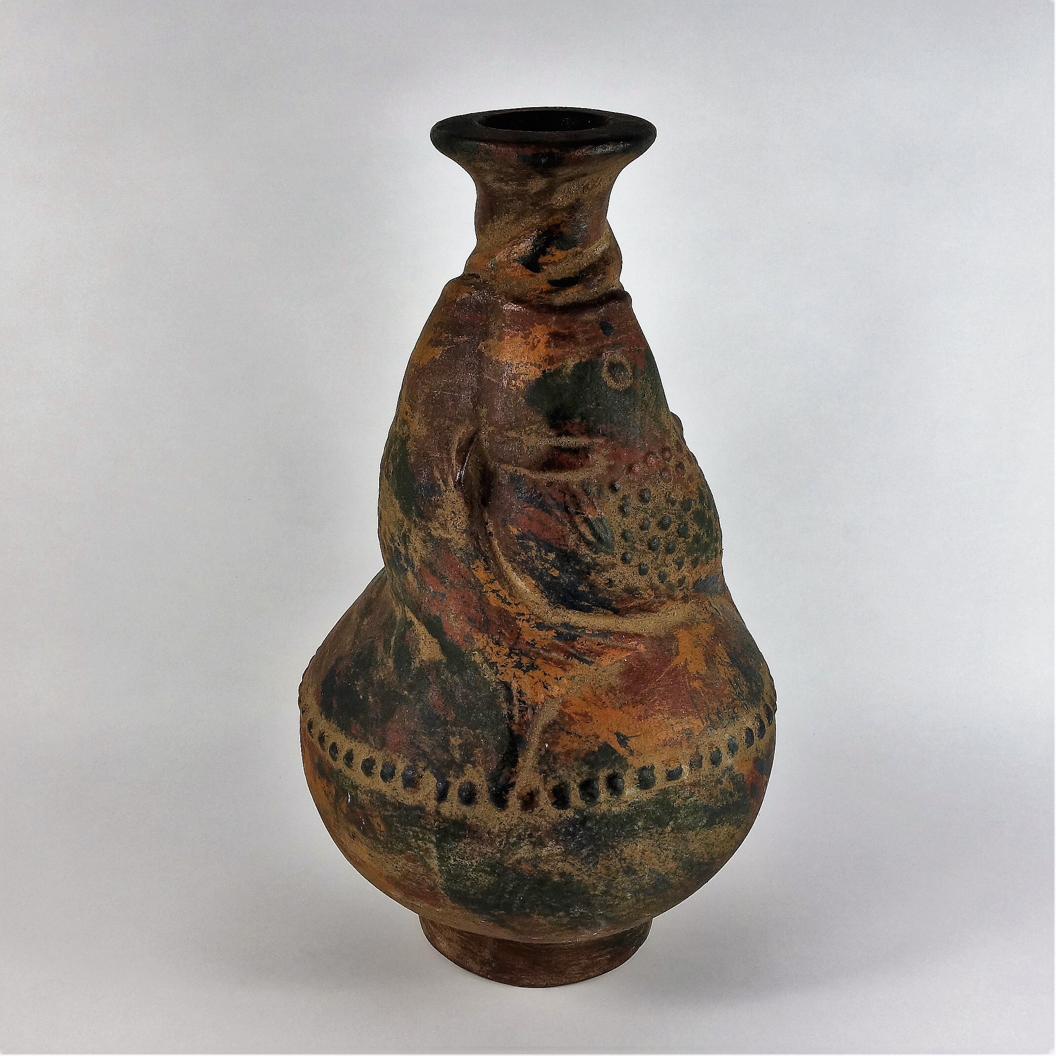 Substantial Vintage Art Pottery Fish Vessel