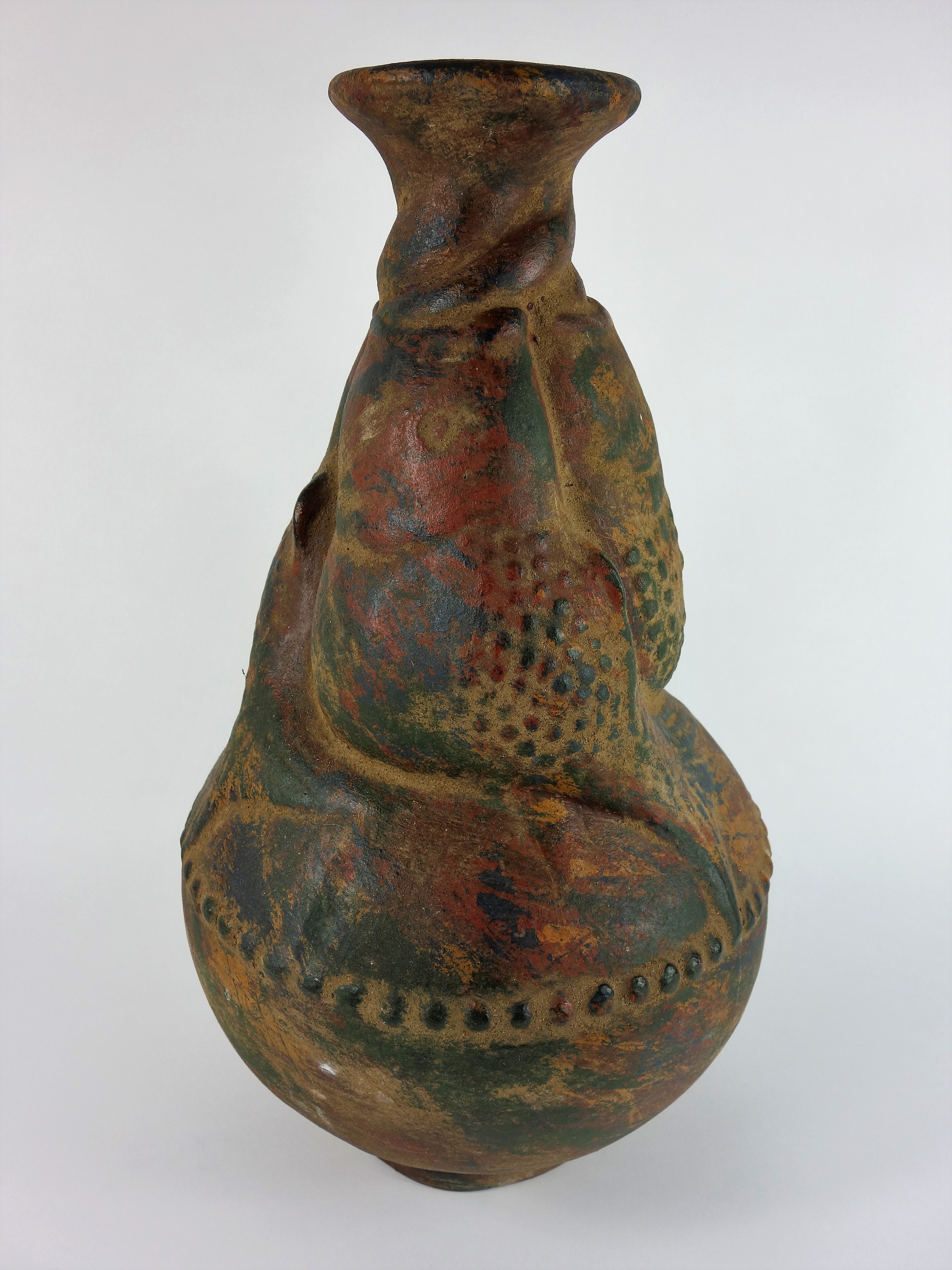 Substantial Vintage Art Pottery Fish Vessel