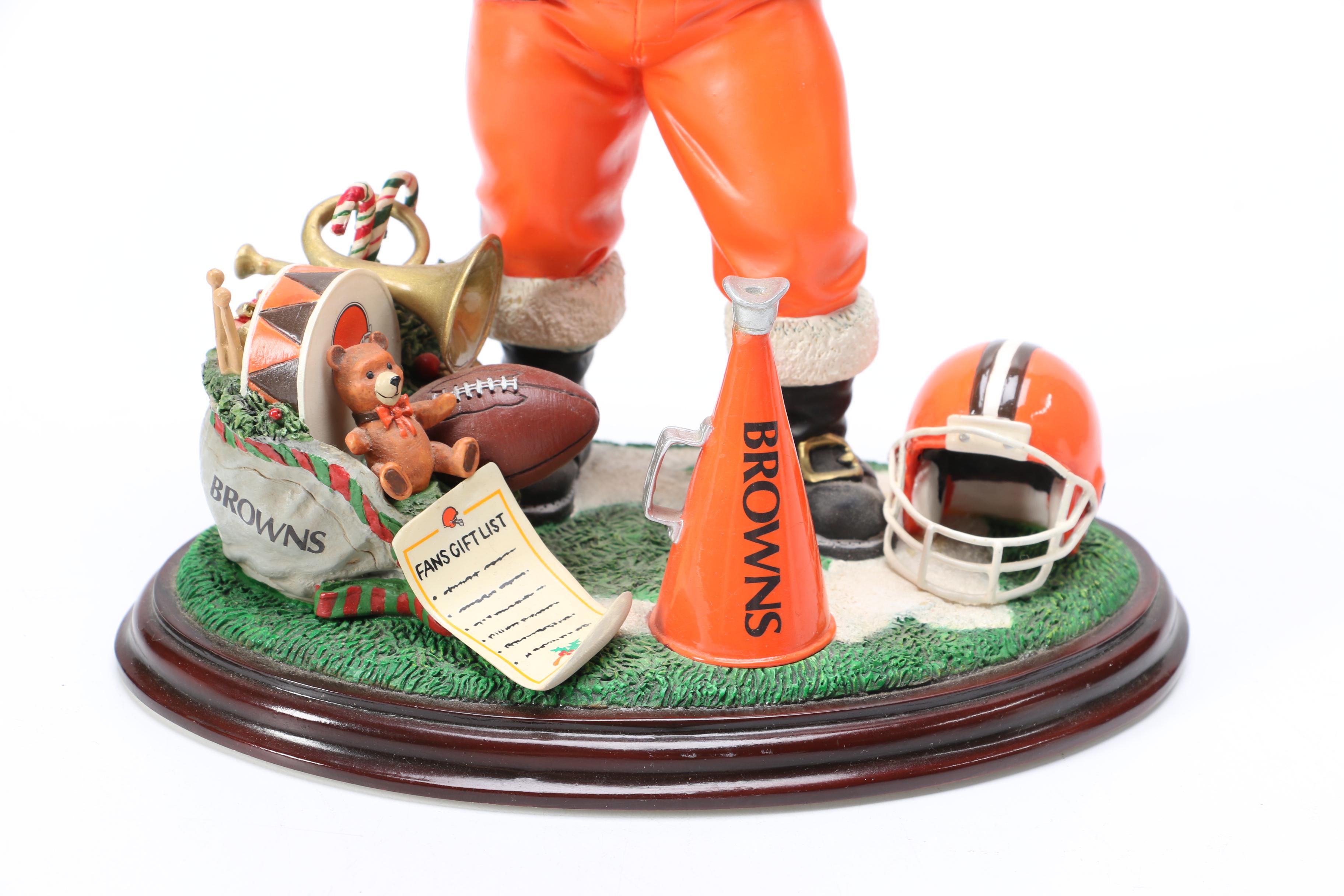 Danbury Mint Cleveland Browns Santa Figurine