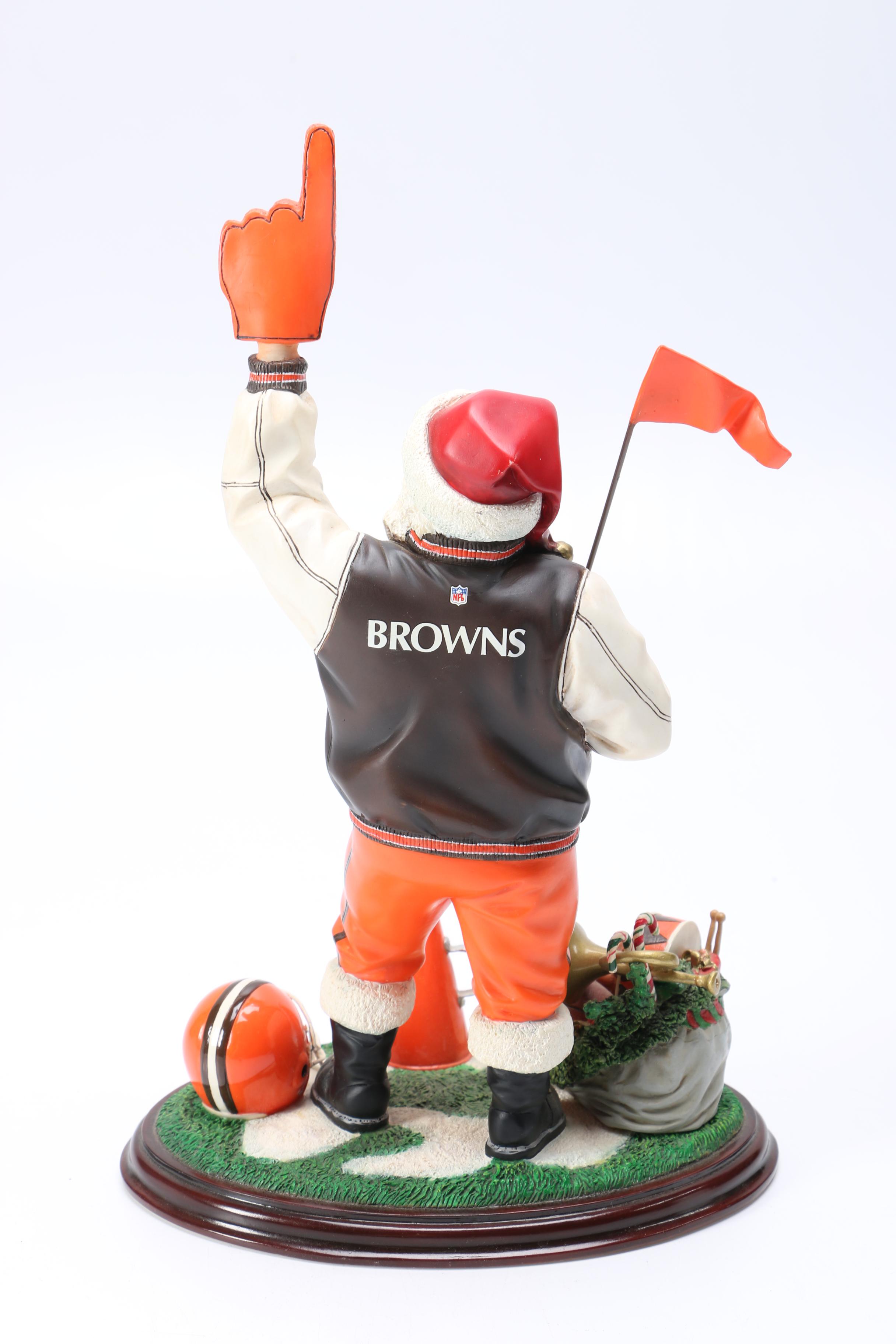 Danbury Mint Cleveland Browns Santa Figurine