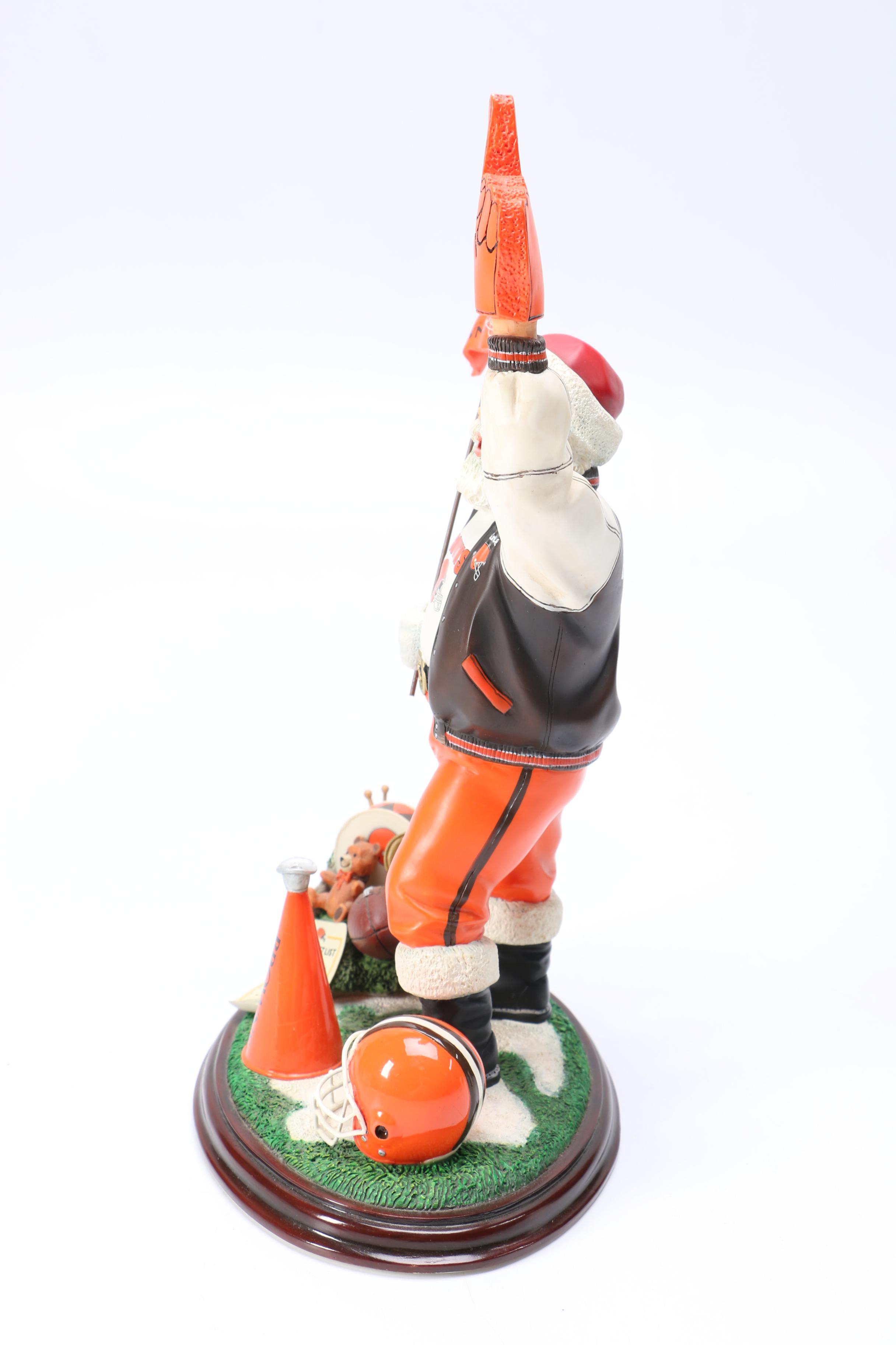 Danbury Mint Cleveland Browns Santa Figurine