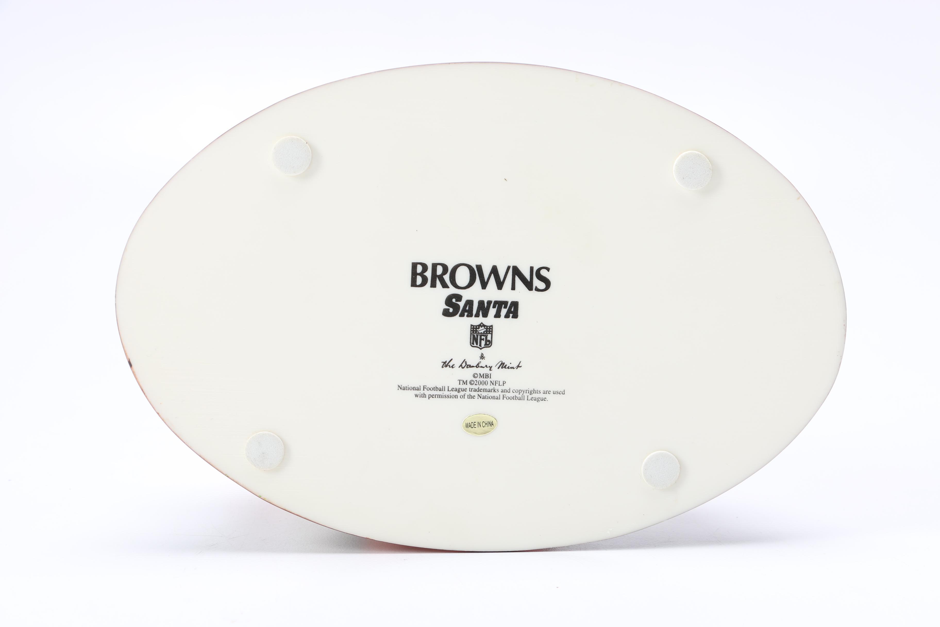 Danbury Mint Cleveland Browns Santa Figurine