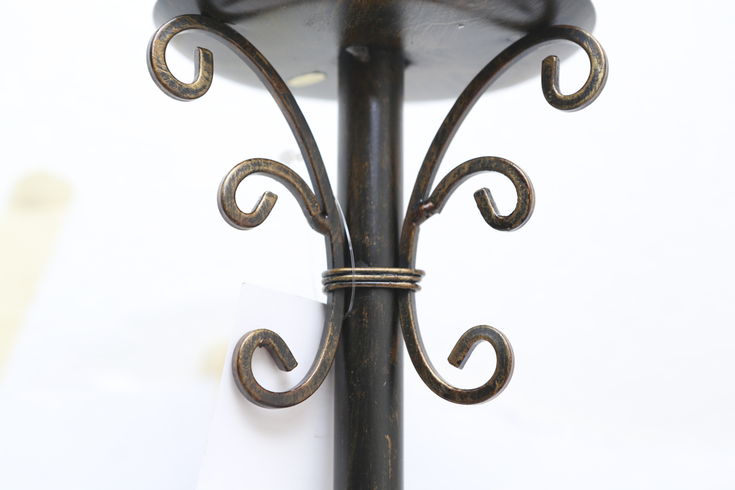 Set of Three Ornate Iron Candle Holders
