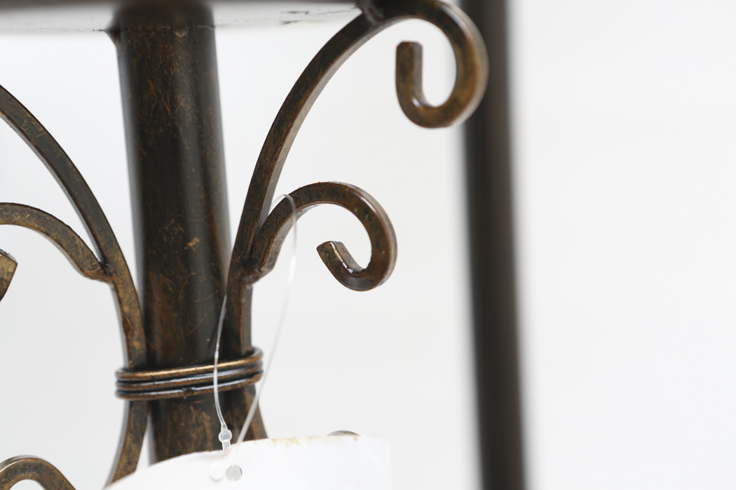 Set of Three Ornate Iron Candle Holders