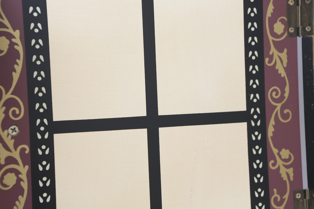 Painted Rooster Cabinet and Candle Wall Sconce