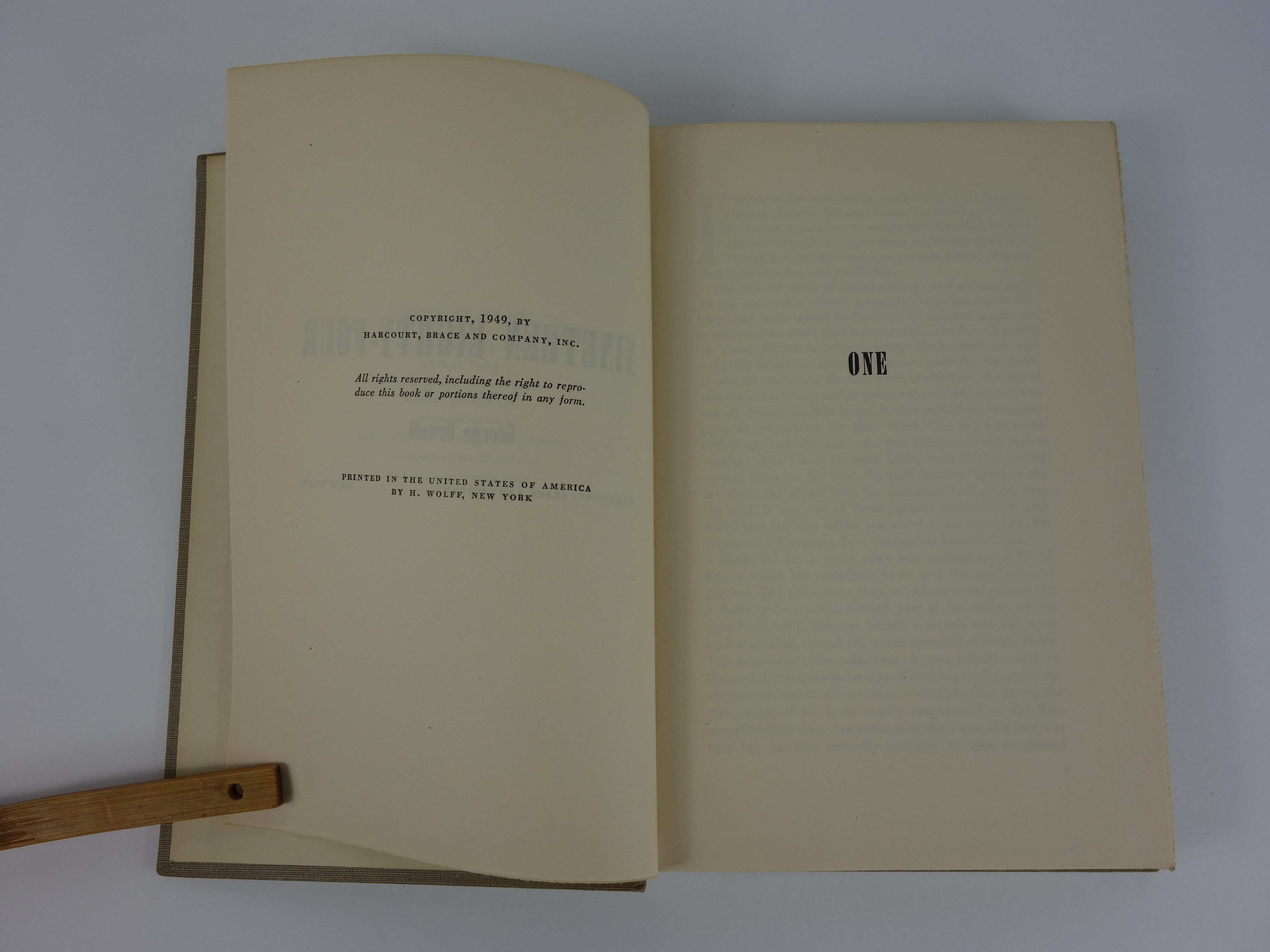 1984 Book Club Edition of "Nineteen Eighty-Four" by George Orwell