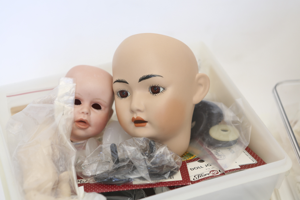 Collection of Dolll Parts and Wigs