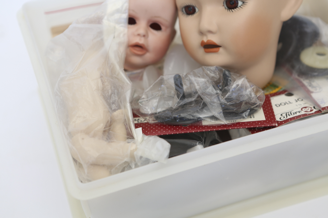 Collection of Dolll Parts and Wigs