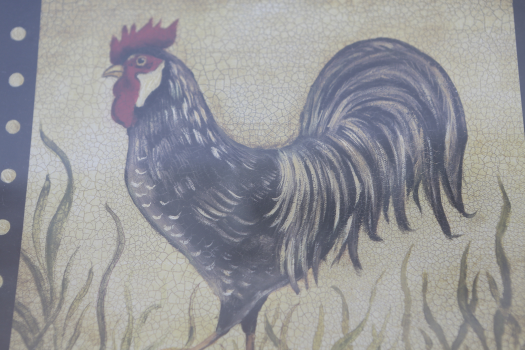 Pair of Rooster Prints by Home Interiors