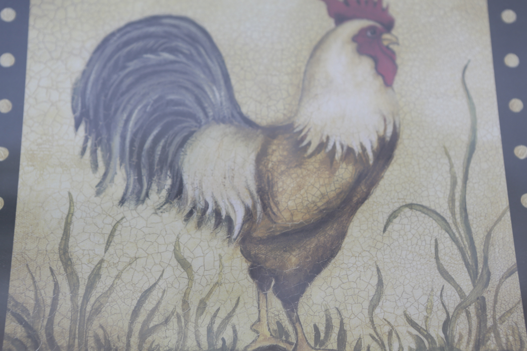 Pair of Rooster Prints by Home Interiors