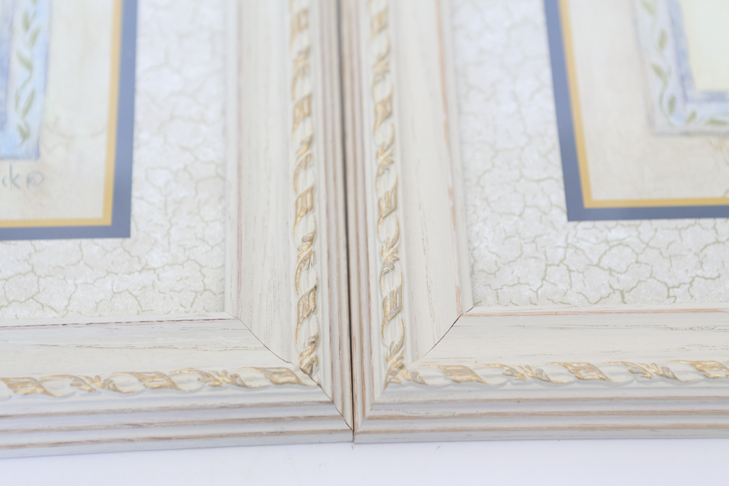 Pair of Yellow Flower Bouquet Prints by Barbara Mock