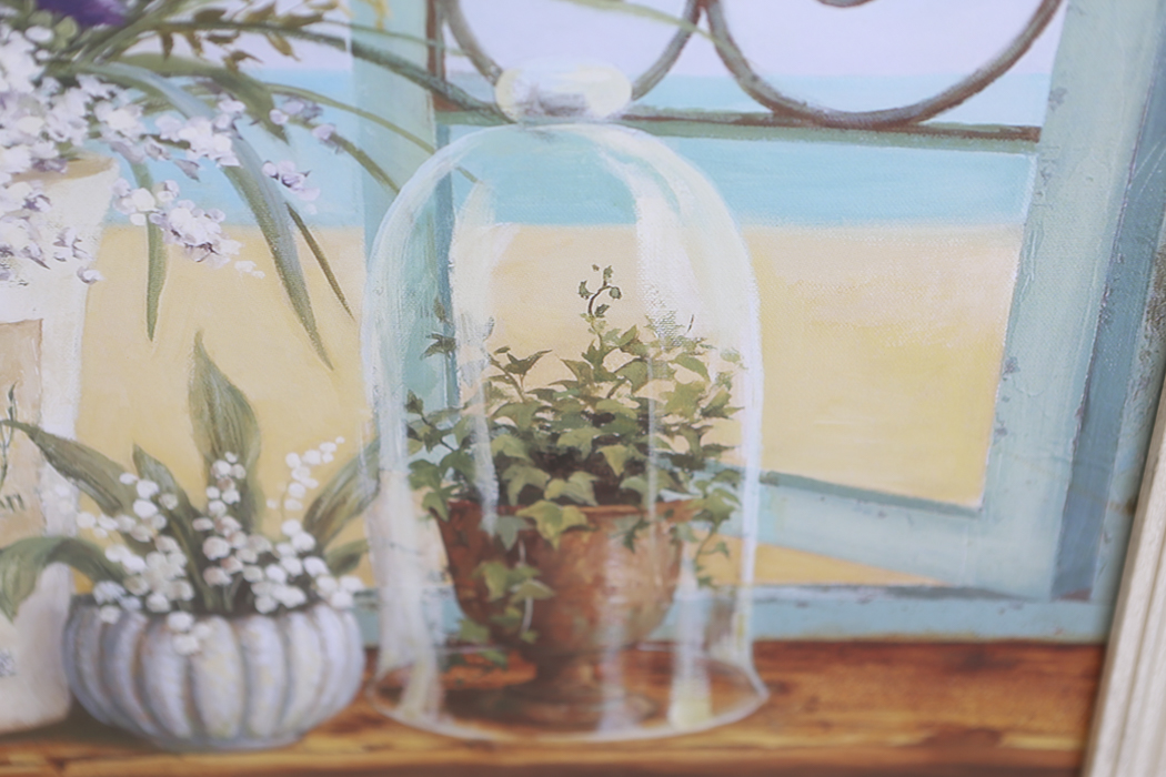 Framed Floral Lithograph