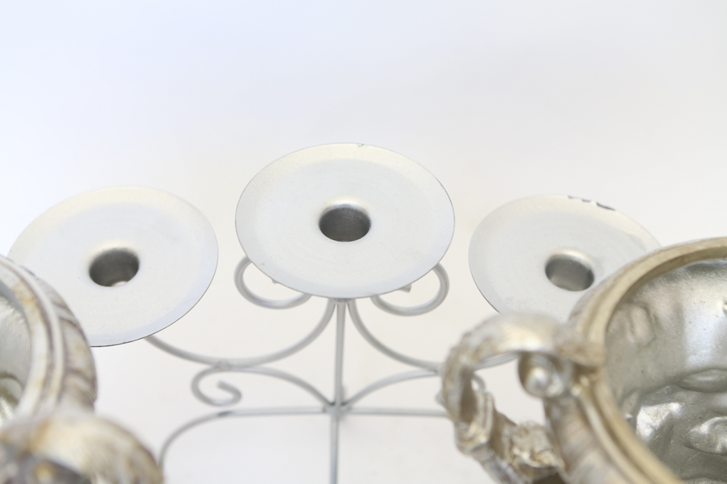 Two Urn Planters and a Three Candle Sconce