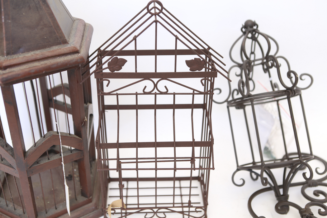 Selection of Hanging Metal and Wood Lanterns