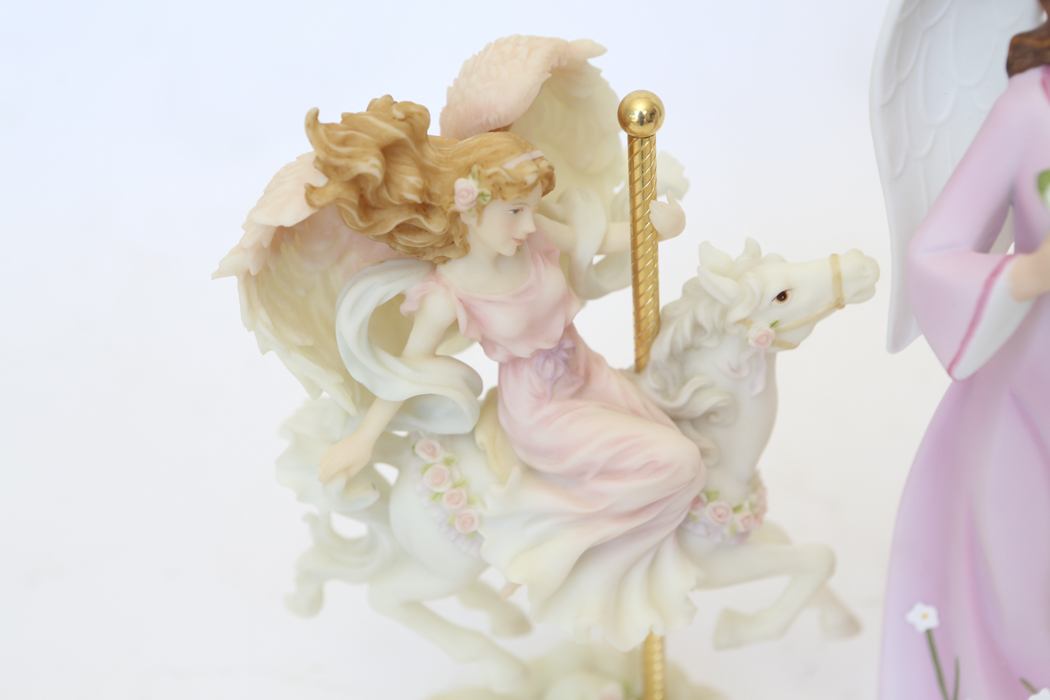 Porceain Angel and Serpahim "Heavenly Dreams"