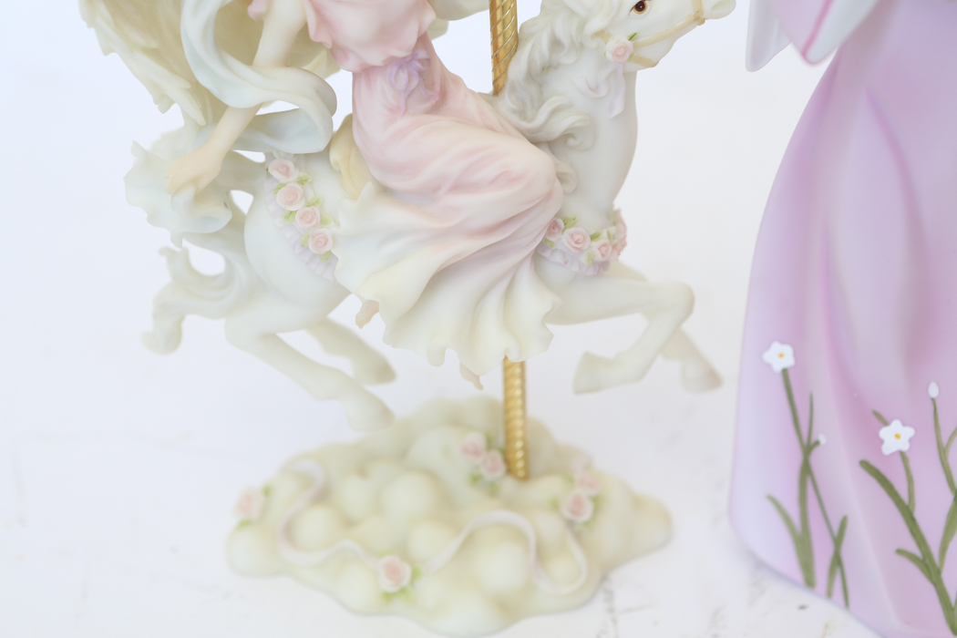 Porceain Angel and Serpahim "Heavenly Dreams"