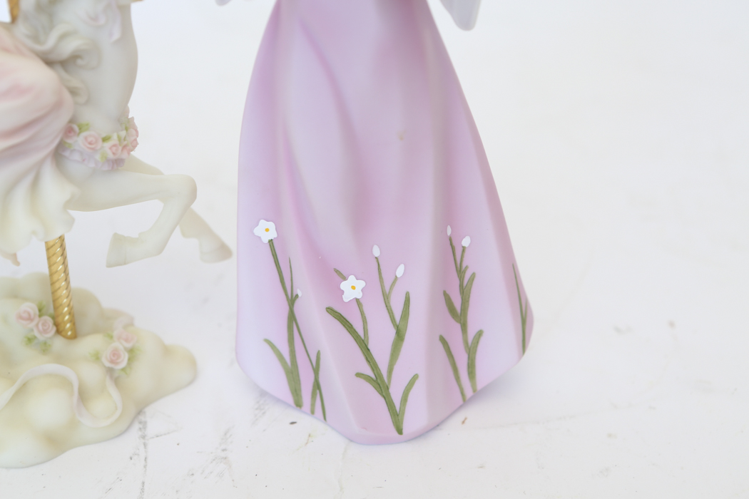 Porceain Angel and Serpahim "Heavenly Dreams"