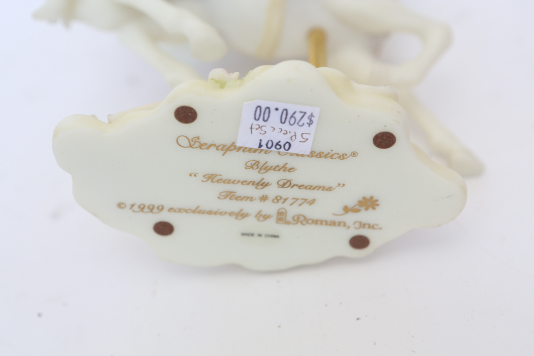 Porceain Angel and Serpahim "Heavenly Dreams"