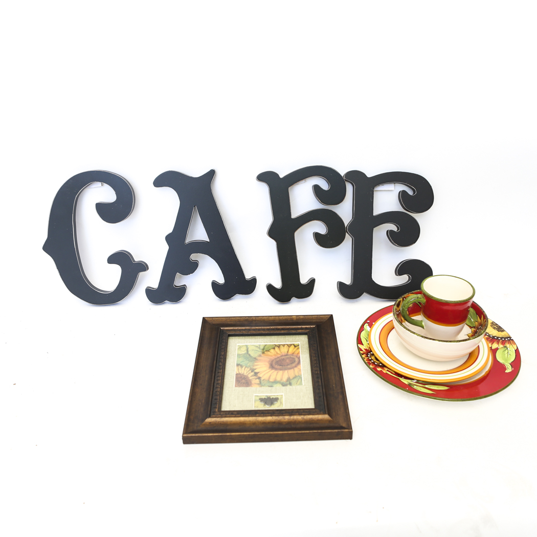 Sunflower Breakfast Nook Decor