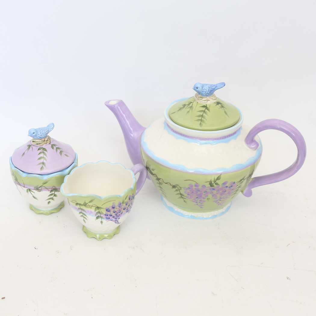 Wisteria Collection Tea Set by Home Interiors