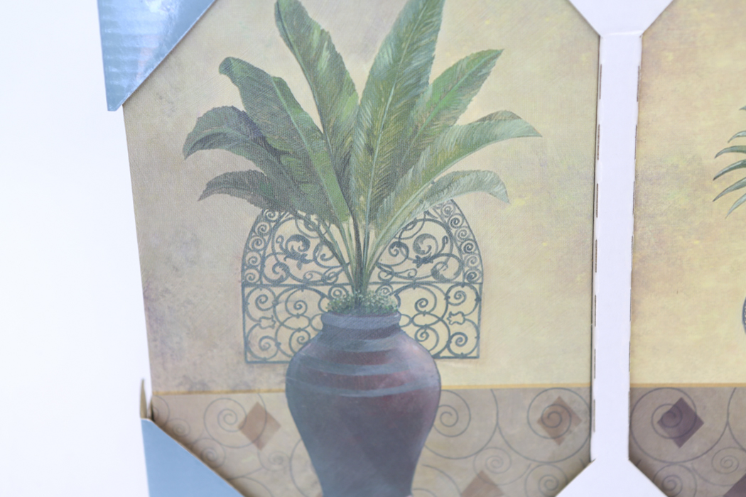 Pair of Canvas Prints and Framed Fleur de Lis