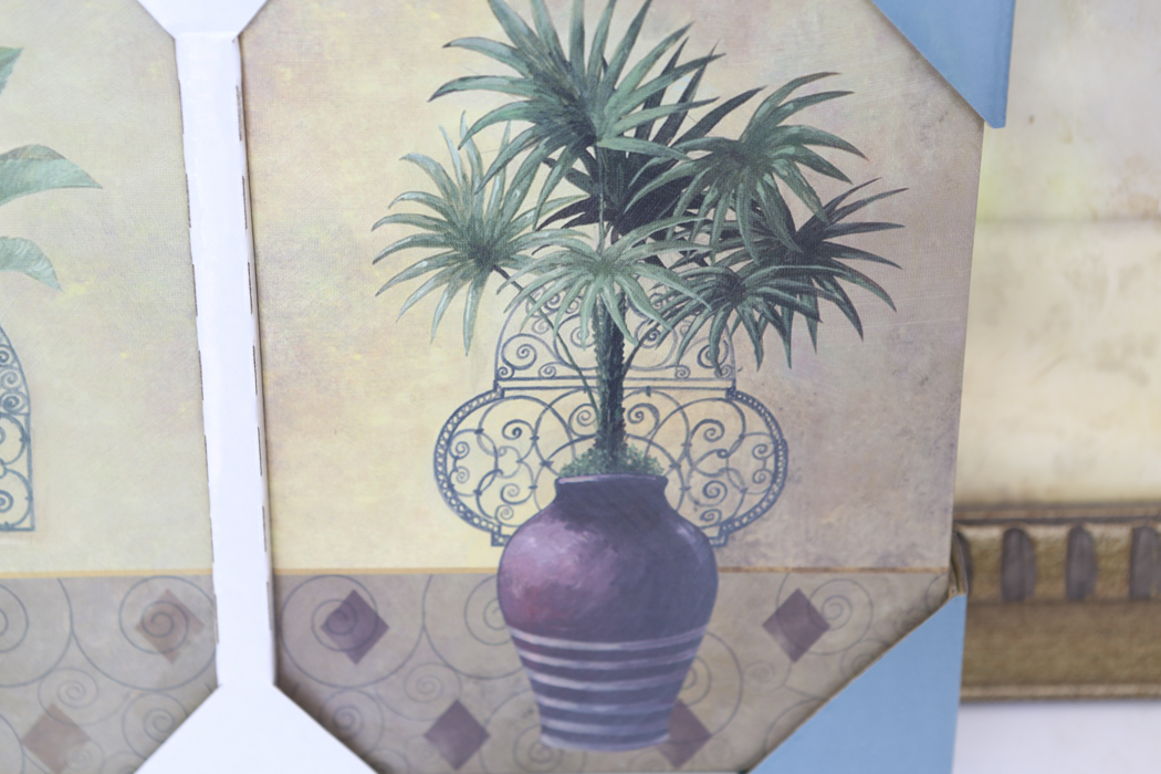 Pair of Canvas Prints and Framed Fleur de Lis