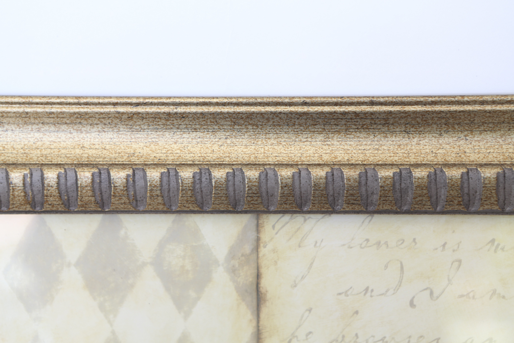 Pair of Canvas Prints and Framed Fleur de Lis