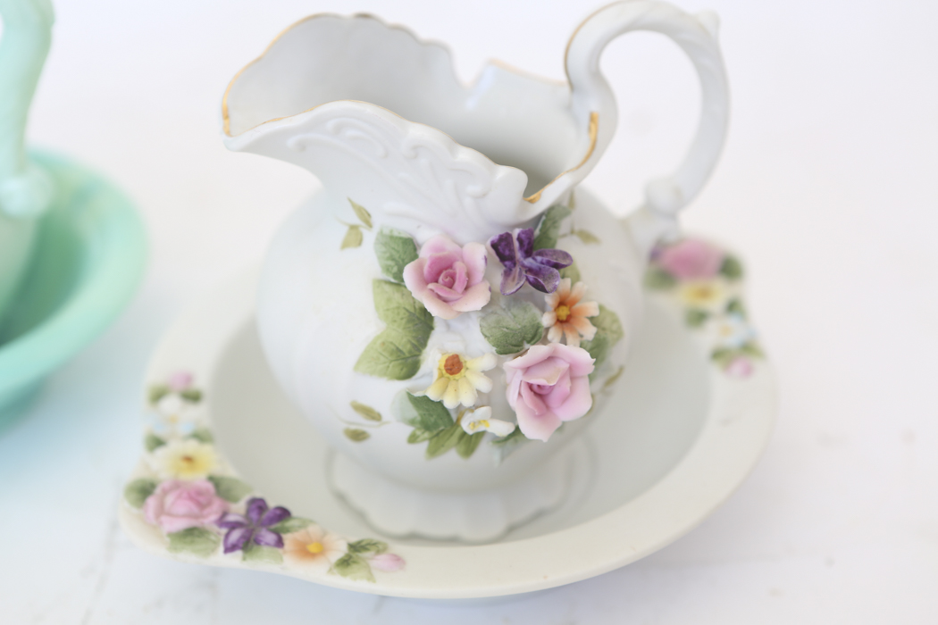 Lefton China and Avon PItcher and Basin