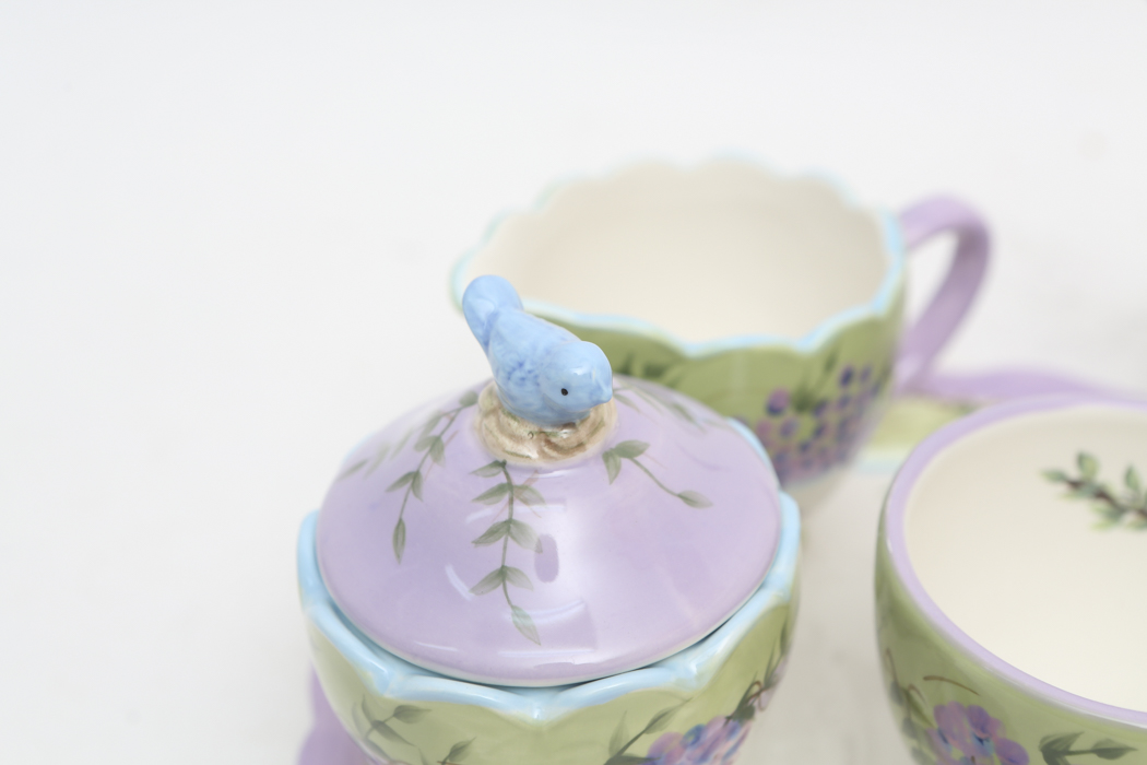 Wisteria Collection Tea Pot and Snack Tray