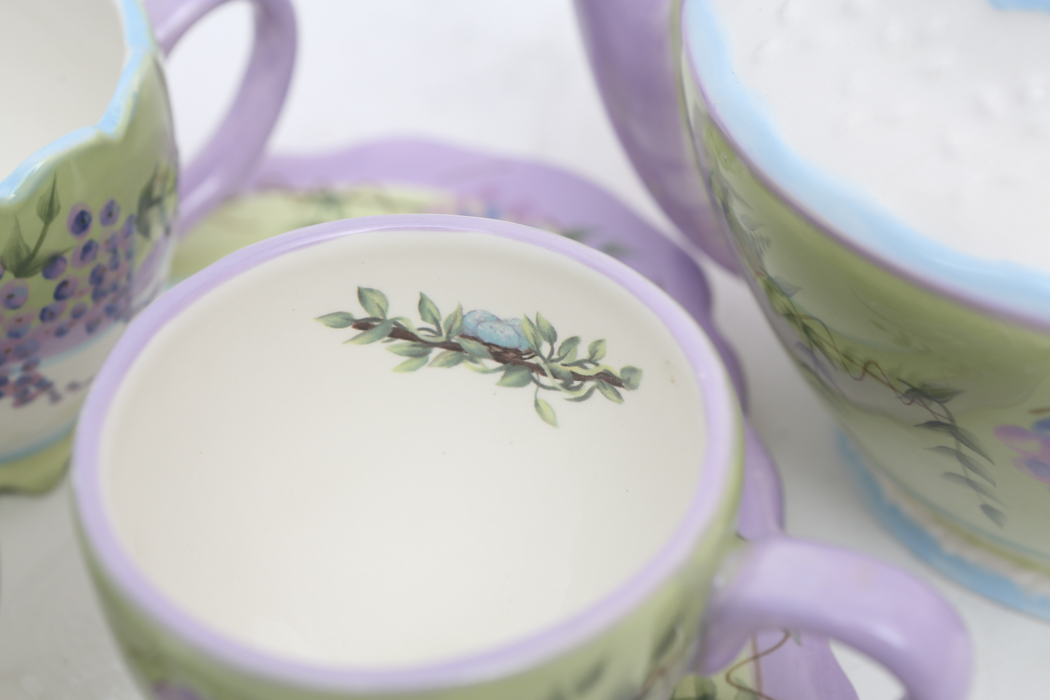 Wisteria Collection Tea Pot and Snack Tray