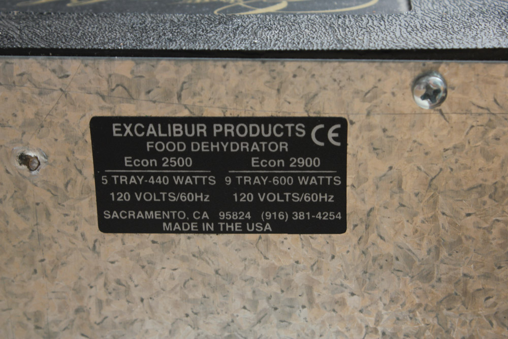 Excalibur Food Dehydrator Econ 2500