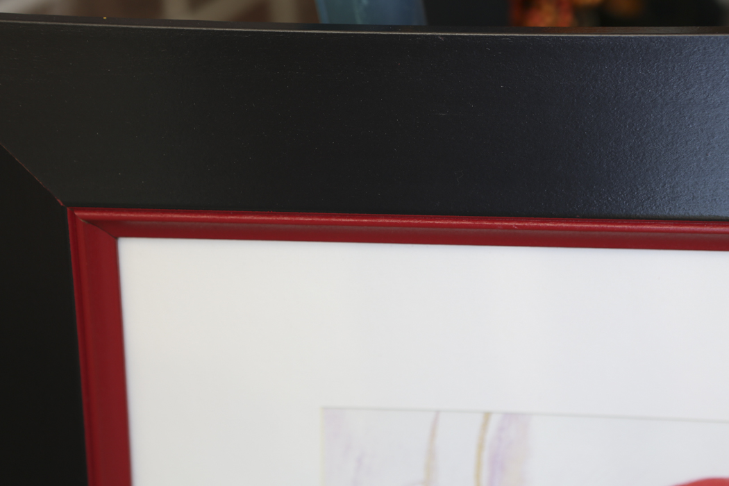 Pair of Crimson Flower Prints