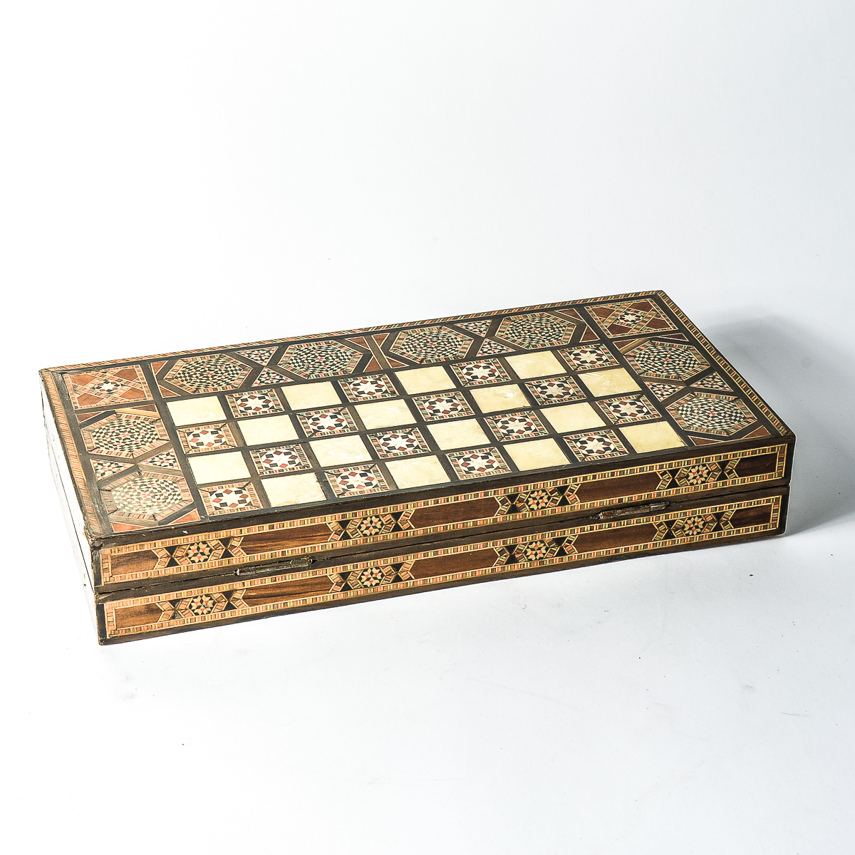 Damascus Marquetry Game Board with Mother of Pearl