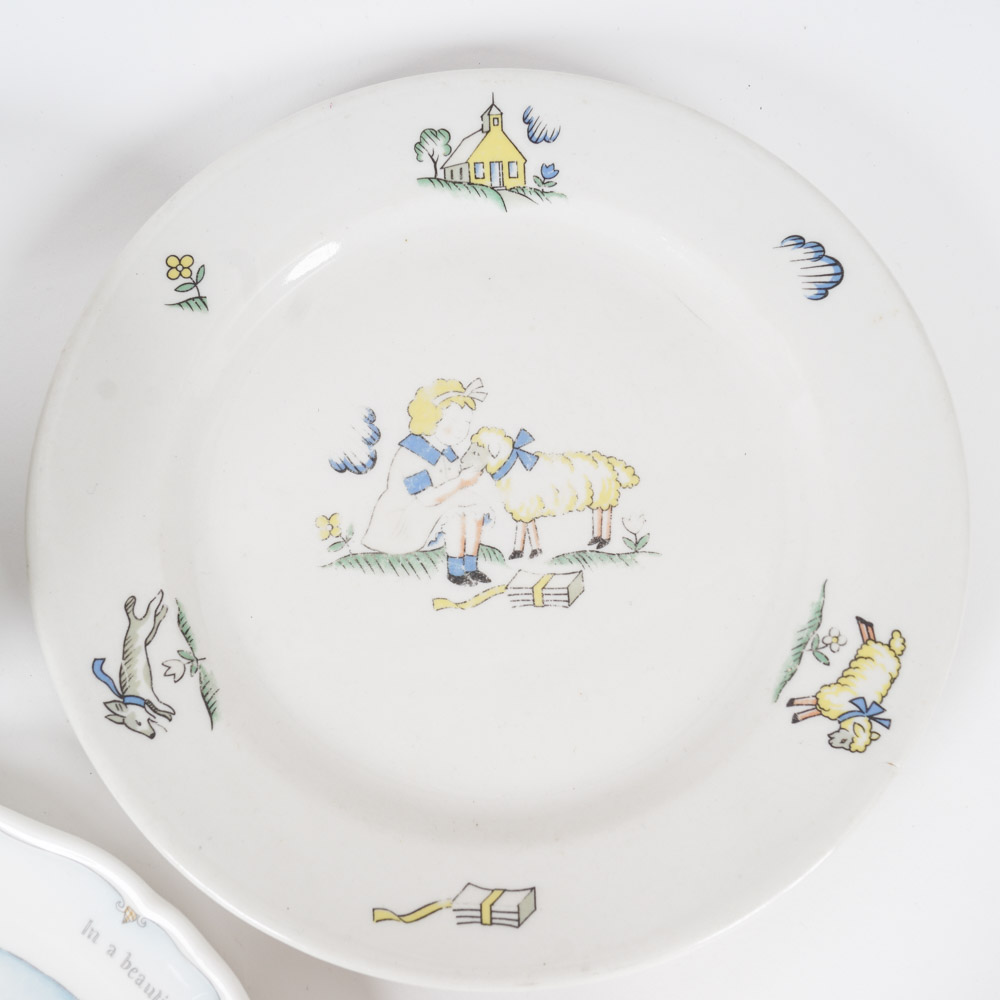 Variety of Vintage Children's Dishes