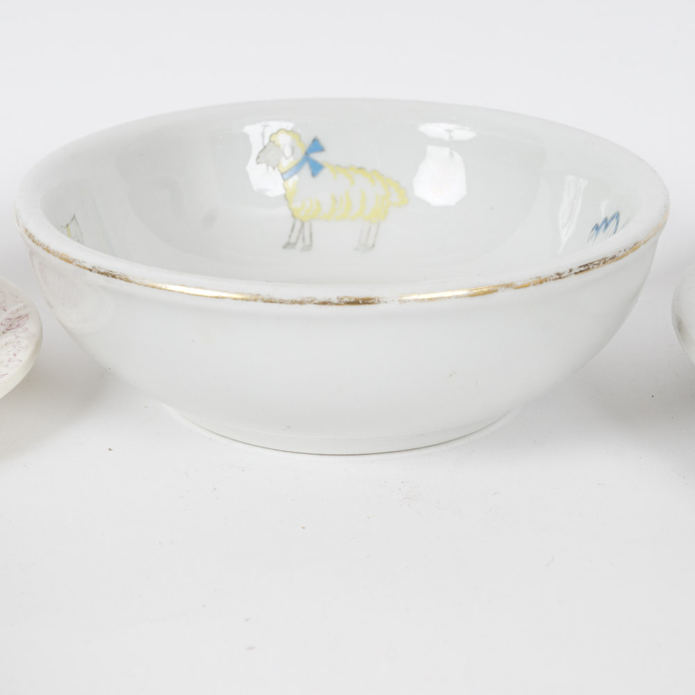 Variety of Vintage Children's Dishes