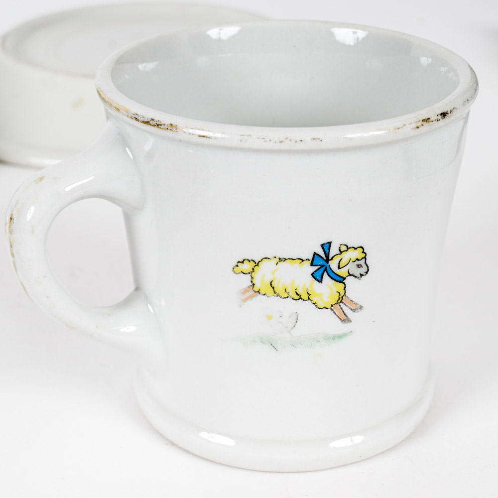 Variety of Vintage Children's Dishes