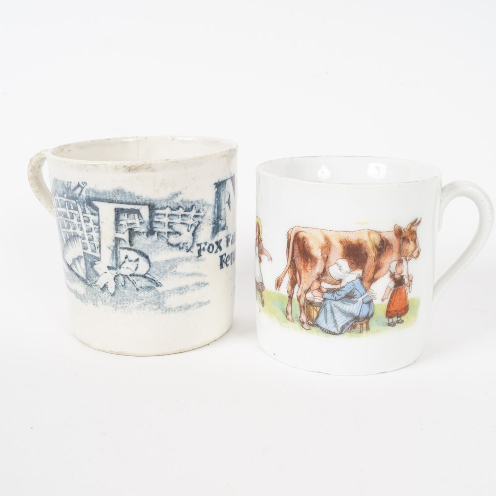 Variety of Vintage Children's Dishes