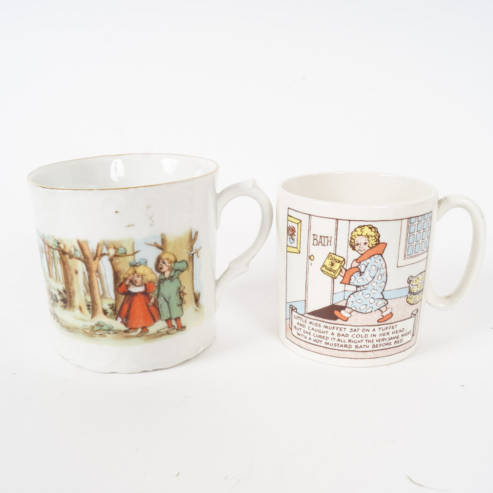 Variety of Vintage Children's Dishes