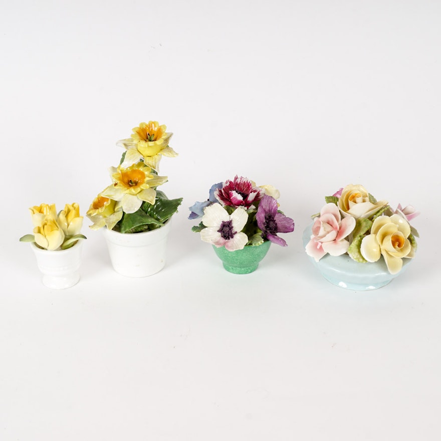 Variety of China Floral Figurines