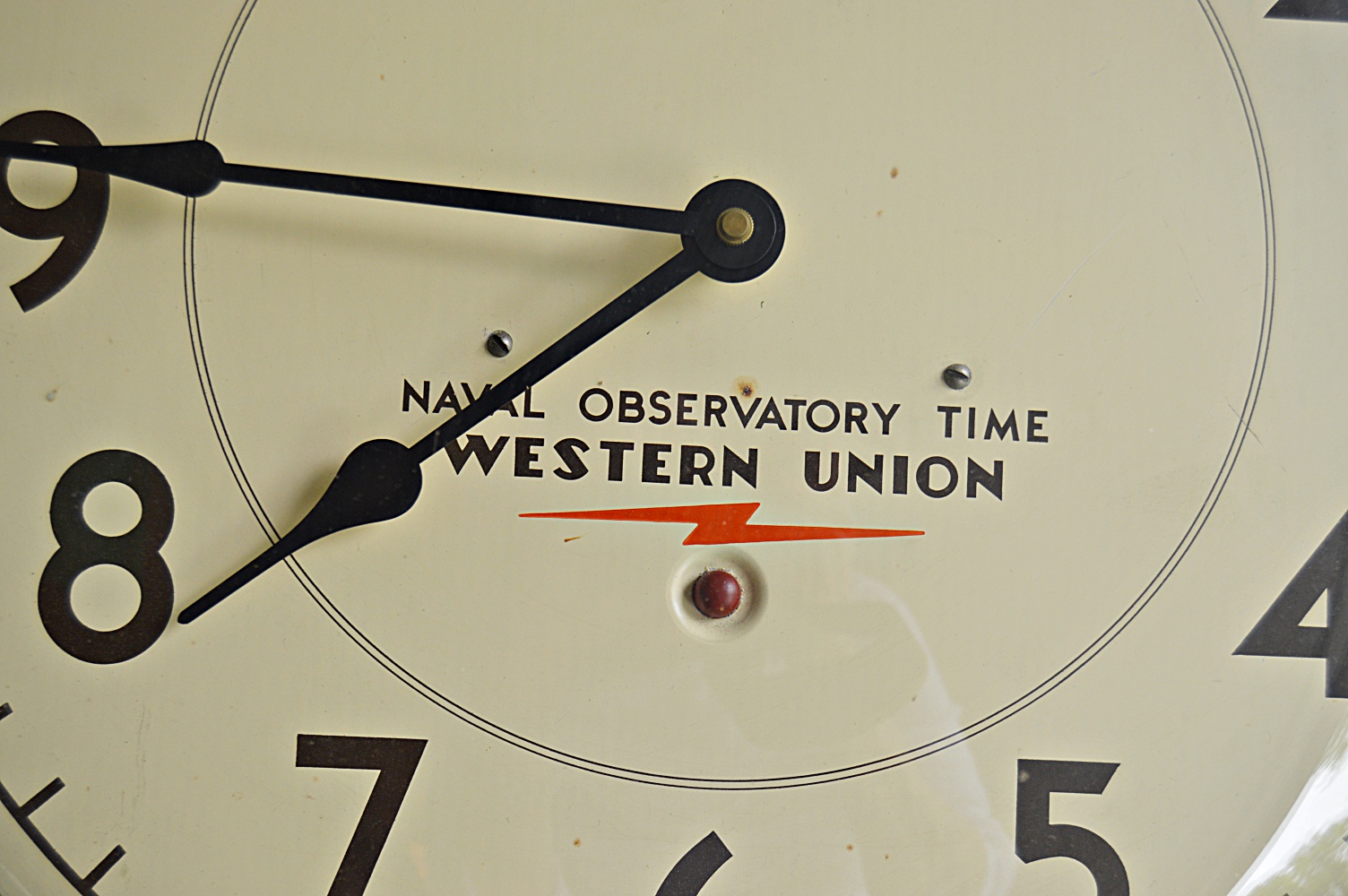 Vintage Western Union Naval Observatory Time Wall Clock