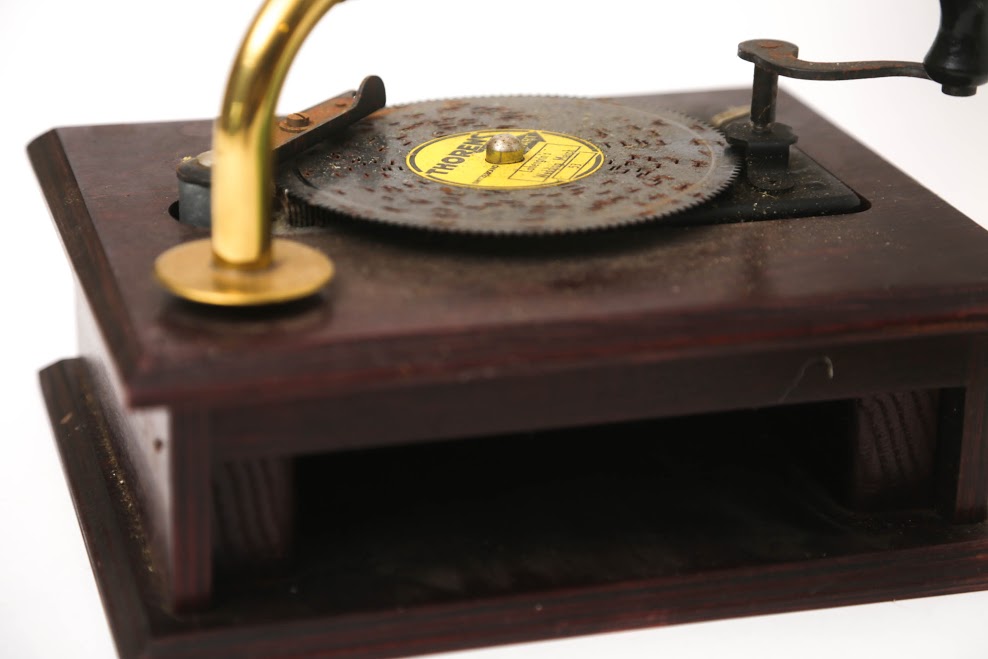 Thorens Music Box Gramophone Style with Extra Discs for Restoration
