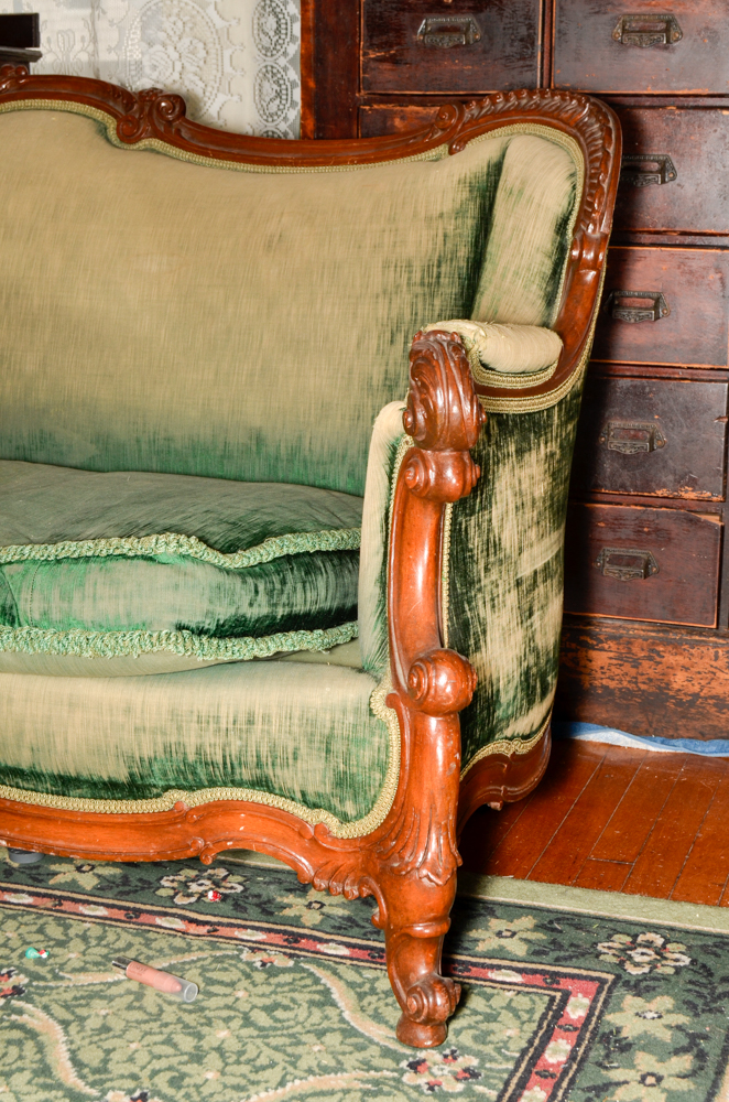 Vintage Rococo Revival Style Sofa