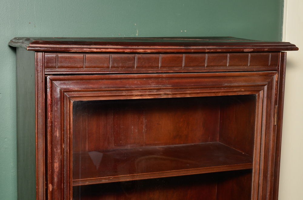 Vintage Glazed-Door Bookcase