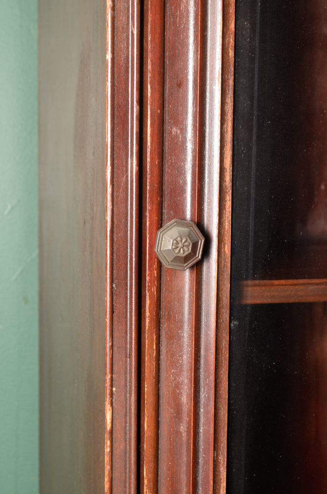 Vintage Glazed-Door Bookcase