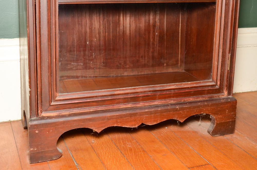 Vintage Glazed-Door Bookcase